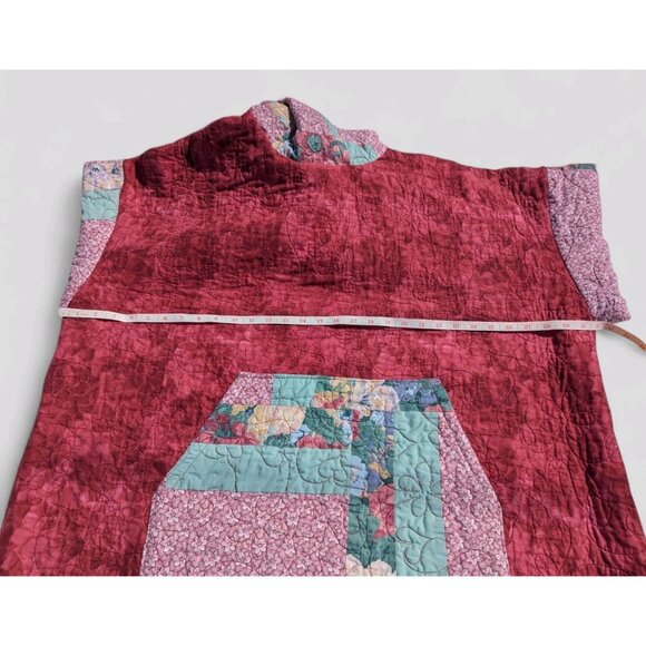 Womens 3XL Handmade Quilted Hoodie Upcycled From Vintage Quilt Patchwork Boho‎ - Picture 5 of 8